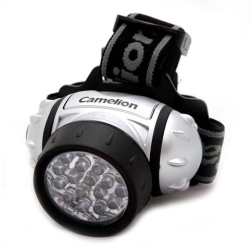 Фонарь налобный Camelion 5313-19F4 3хААА Металлик фото Фонарь налобный Camelion 5313-19F4 3хААА Металлик картинка